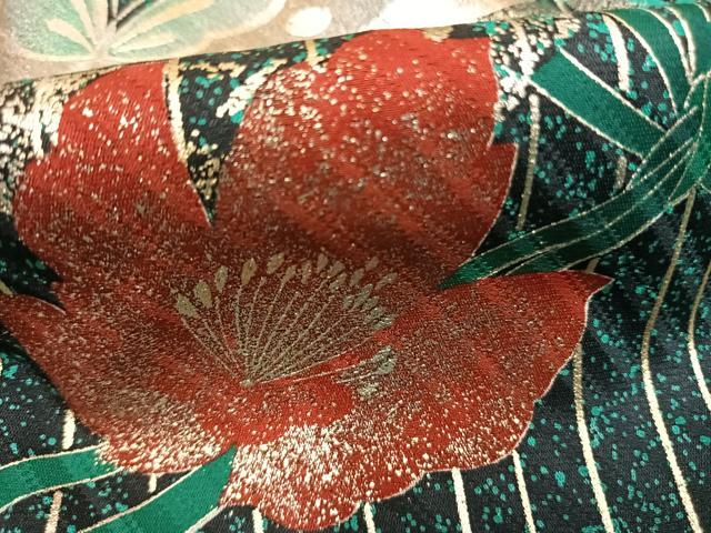 平和屋着物●豪華振袖・長襦袢(無双仕立て)セット 花蝶文 暈し染め 金銀彩 正絹 逸品 AABJ4392fy