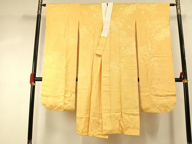 平和屋着物●豪華振袖・長襦袢(無双仕立て)セット 花蝶文 暈し染め 金銀彩 正絹 逸品 AABJ4392fy