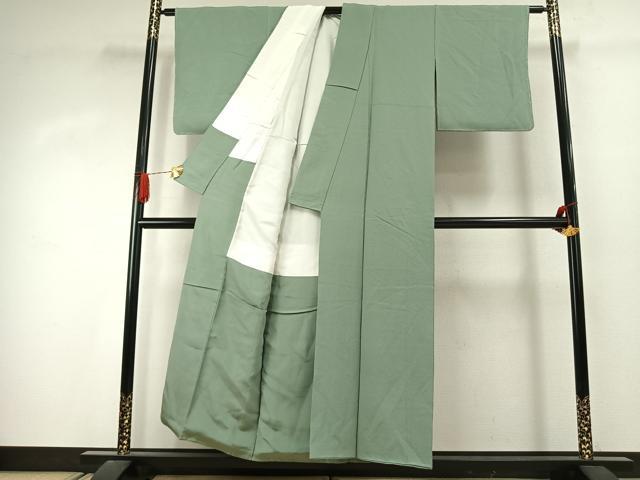 平和屋着物●上質な色無地 薄青色 正絹 逸品 未使用 AABJ4403fy