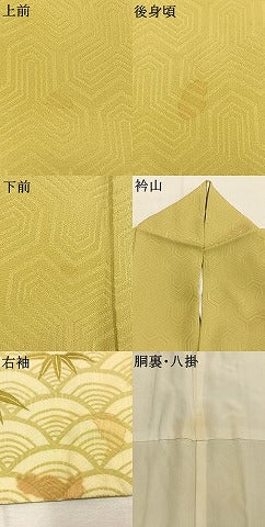平和屋着物●訪問着 駒刺繍 松竹梅 金彩 正絹 逸品 AABJ4429fy