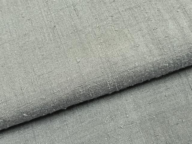 平和屋着物●結城紬 色無地 暁鼠色 正絹 逸品 AABJ4432fy