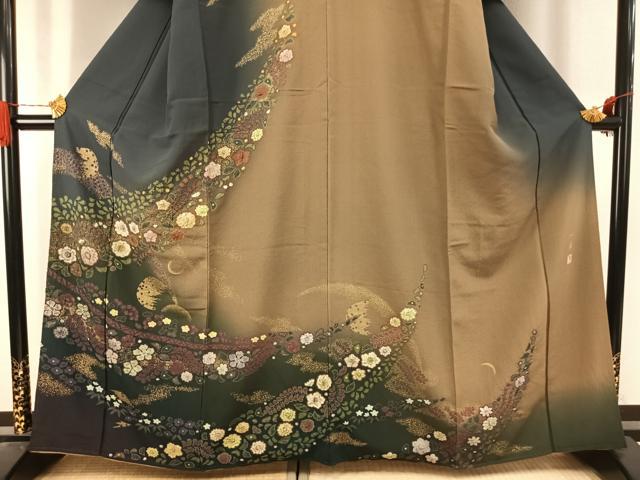平和屋着物●吉乃一廉 幻の辻が花 訪問着 絞り 暈し染め 金彩 正絹 逸品 未使用 AABJ4441fy