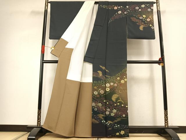 平和屋着物●吉乃一廉 幻の辻が花 訪問着 絞り 暈し染め 金彩 正絹 逸品 未使用 AABJ4441fy