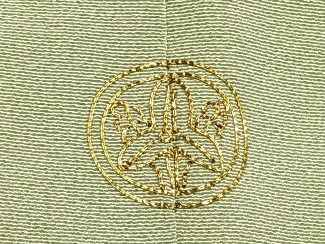 平和屋着物●十日町友禅作家 松雨 訪問着 駒刺繍 枝花文 暈し染め 金彩 正絹 逸品 AABJ4444fy