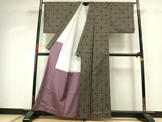 平和屋着物●本場大島紬 龍郷絣 正絹 逸品 AABJ4452fy