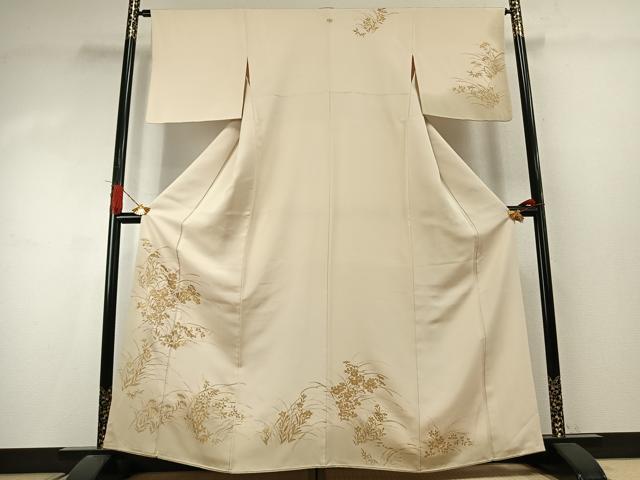 平和屋着物●創業460年・千總 訪問着 刺繍 草花文 暈し染め 金彩 伊勢丹扱い 正絹 逸品 AABJ4454fy