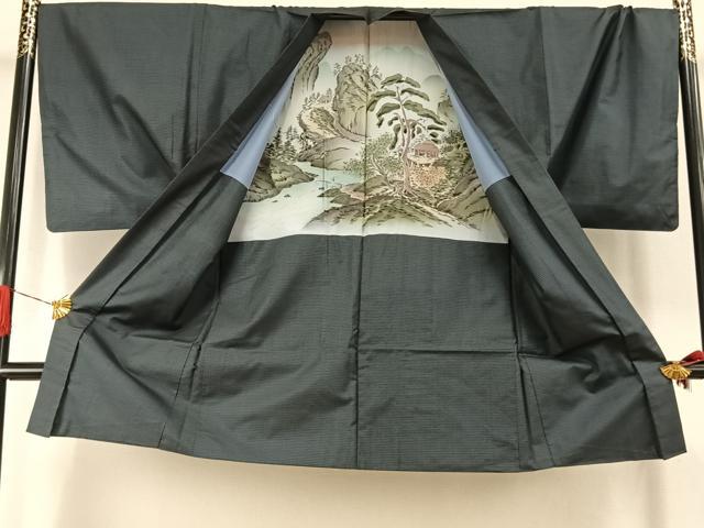 平和屋着物●男性 本場大島紬 アンサンブル 120亀甲 総詰め 正絹 逸品 AABJ4466fy