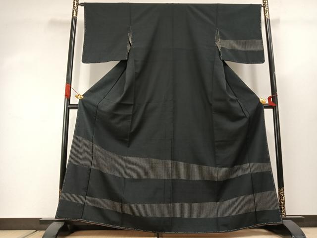 平和屋着物●訪問着 お召地 幾何学文様 正絹 逸品 未使用 AABJ4484fy