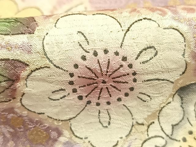 平和屋着物●訪問着 作家物 辻が花 暈し染め 金彩 金通し地 正絹 逸品 AABJ4488fy