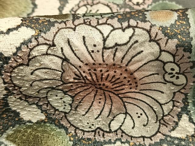 平和屋着物●訪問着 作家物 絞り 辻が花 暈し染め 金通し地 正絹 逸品 AABJ4494fy
