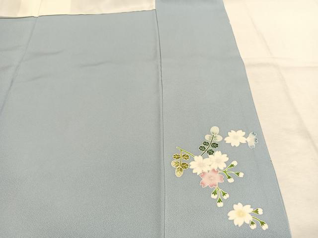 平和屋着物●訪問着 友禅 枝花文 暈し染め 正絹 逸品 AABJ4504fy