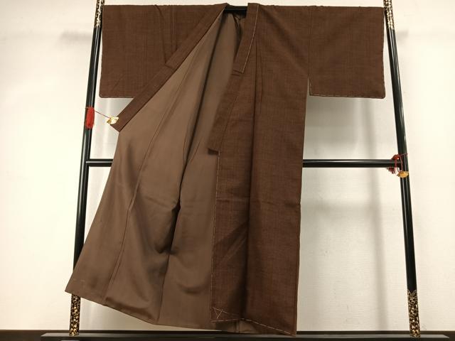 平和屋着物●男性 紬 アンサンブル 霞文 正絹 逸品 未使用 AABJ4508fy