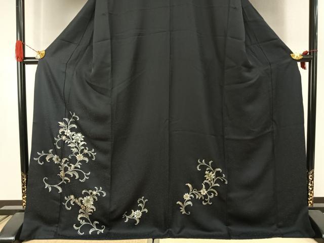 平和屋着物●訪問着 草花文 金銀彩 ロング丈 正絹 逸品 AABJ4509fy