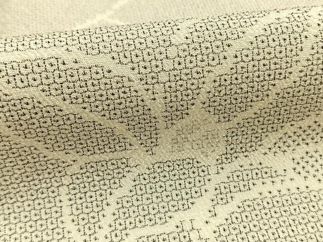 平和屋着物●本塩沢 140亀甲 草花文 正絹 逸品 AABJ4516fy