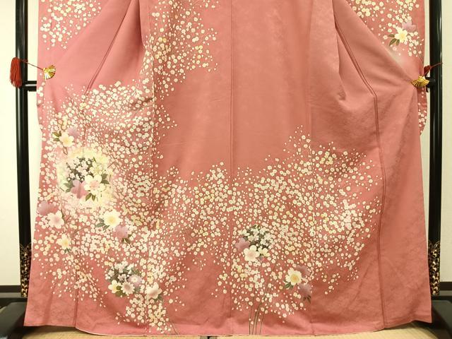 平和屋着物●豪華振袖 駒刺繍 草花文 暈し染め 金銀糸 金彩 正絹 逸品 AABJ4535fy
