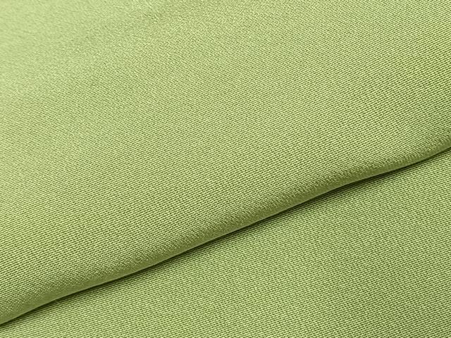 平和屋着物●上質な色無地 苗色 正絹 逸品 未使用 AABJ4546fy