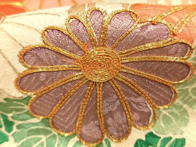 平和屋着物●豪華振袖 駒刺繍 絞り 花鳥文 金彩 正絹 逸品 AABJ4557fy