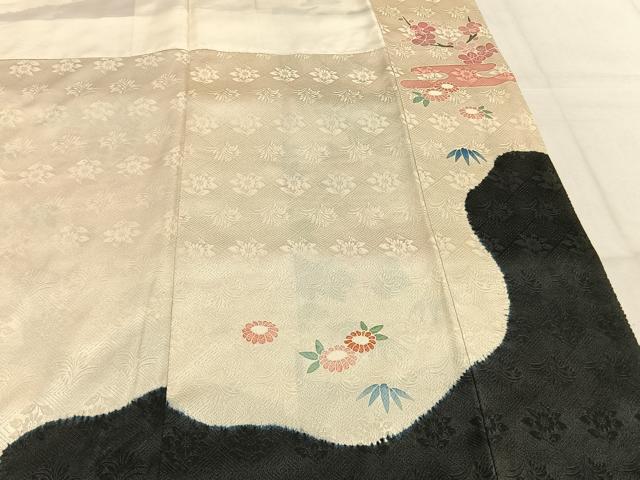 平和屋着物●豪華振袖 駒刺繍 絞り 花鳥文 金彩 正絹 逸品 AABJ4557fy