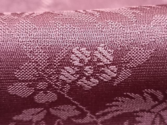 平和屋着物●上質な色無地 草花地紋 紅掛花色 さが美扱い 正絹 逸品 AABJ4569fy