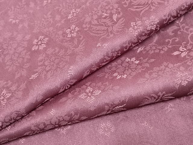 平和屋着物●上質な色無地 草花地紋 紅掛花色 さが美扱い 正絹 逸品 AABJ4569fy