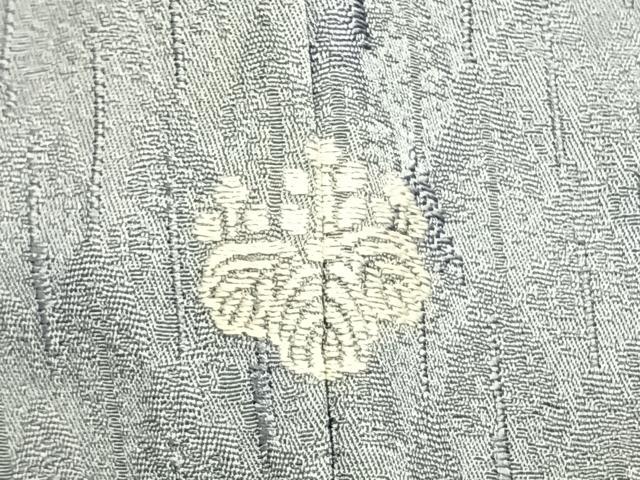 平和屋着物●上質な色無地 樹林地紋 灰青色 正絹 逸品 未使用 AABJ4611fy