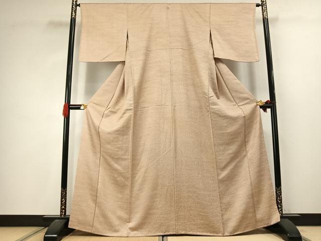 平和屋着物●上質な小紋 霞文 浅黄色 正絹 逸品 AABJ4612fy