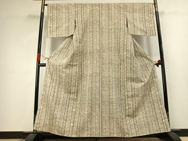 平和屋着物●上質な紬 間道 正絹 逸品 AABJ4614fy
