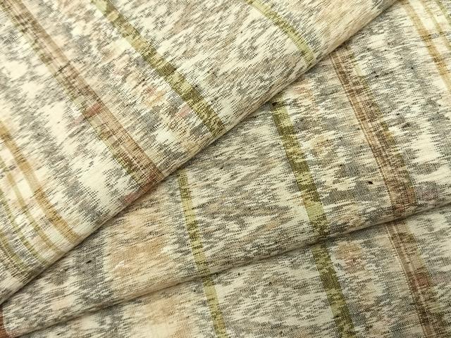 平和屋着物●上質な紬 間道 正絹 逸品 AABJ4614fy