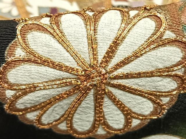 平和屋着物●豪華黒留袖 駒刺繍 熨斗花文 金銀彩 松坂屋扱い 正絹 逸品 AABJ4615fy