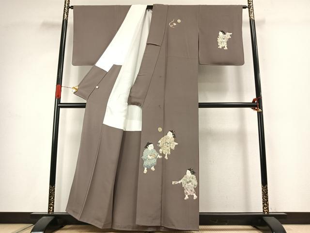 平和屋着物●訪問着 作家物 人物文 金彩 正絹 逸品 未使用 AABJ4616fy