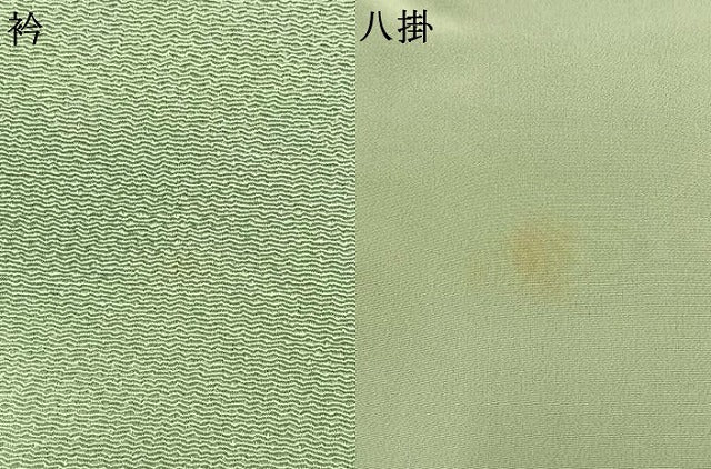 平和屋着物●上質な色無地 裏葉柳色 鬼しぼ縮緬 正絹 逸品 AABJ4618fy