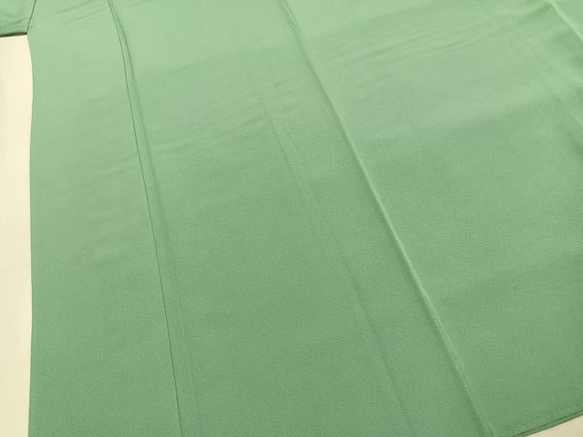 平和屋着物●上質な色無地 青磁色 正絹 逸品 AABJ4621fy
