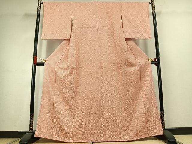 平和屋着物●大変加工の良い総絞り小紋 正絹 逸品 AABJ4627fy