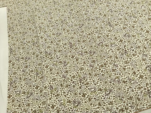平和屋着物●上質な小紋 型染め 草花文 暈し染め 正絹 逸品 AABJ4635fy