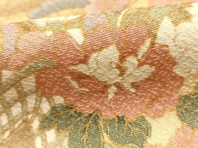 平和屋着物●訪問着 御所車花文 暈し染め 金彩 正絹 逸品 AABJ4648fy