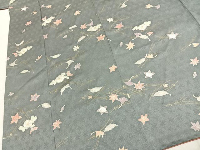 平和屋着物●上質な小紋 草花文 金彩 ますいわ屋扱い 正絹 逸品 AABJ4654fy