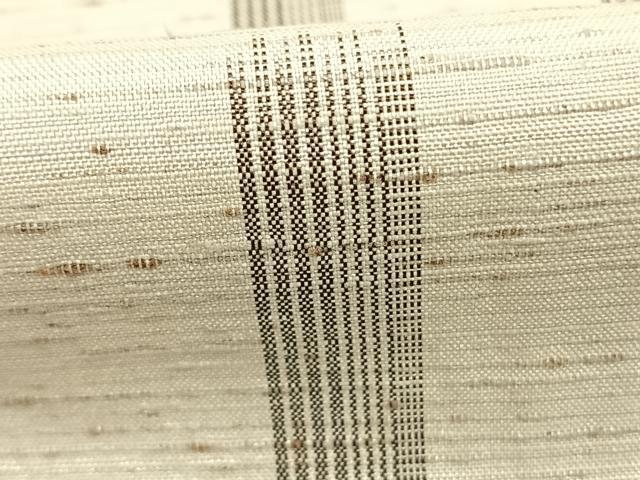 平和屋着物●ぜんまい紬 幾何学文様 反端付き 正絹 逸品 AABJ4678fy