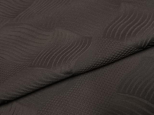 平和屋着物●上質な色無地 立波地紋 深紫色 正絹 逸品 未使用 AABJ4686fy