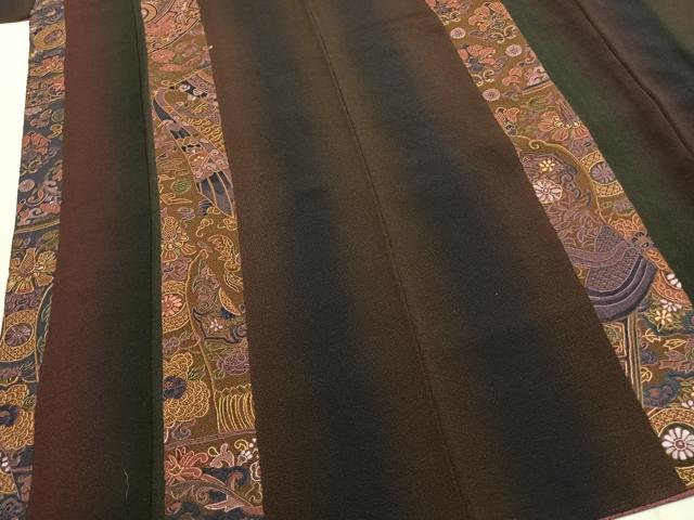 平和屋着物●訪問着 総刺繍 駒刺繍 花間道 鬼しぼ縮緬 正絹 逸品 AABJ4693fy