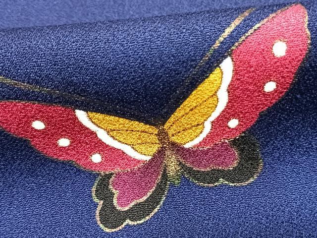 平和屋着物●豪華振袖 舞蝶花鳥文 金彩 正絹 逸品 AABJ4699fy
