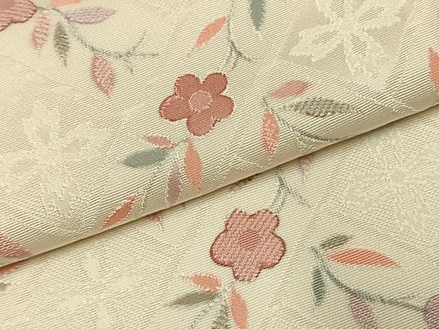 平和屋着物●上質な小紋 草花文 正絹 逸品 AABJ4707fy