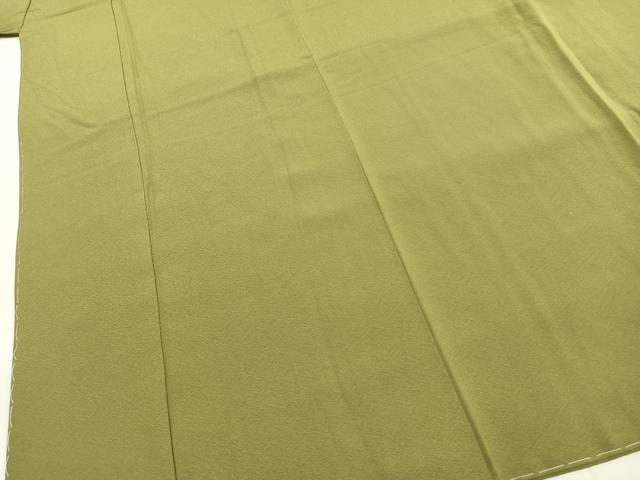 平和屋着物●上質な色無地 青丹色 正絹 逸品 未使用 AABJ4719fy