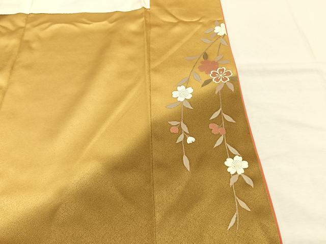 平和屋着物●訪問着 花蝶文 暈し染め 金銀彩 やまと誂製 正絹 逸品 AABJ4739fy