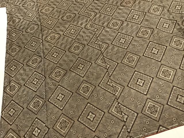 平和屋着物●本場大島紬 龍郷絣 正絹 逸品 AABJ4752fy