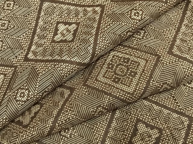 平和屋着物●本場大島紬 龍郷絣 正絹 逸品 AABJ4752fy