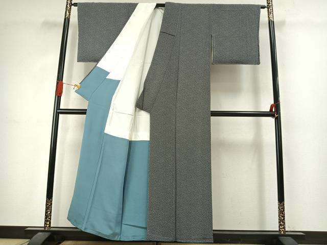 平和屋着物●上質な小紋 幾何学文様 正絹 逸品 未使用 AABJ4769fy