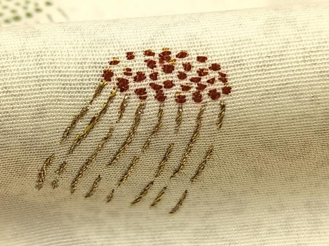 平和屋着物●訪問着 刺繍 間道 金糸 正絹 逸品 AABJ4771fy
