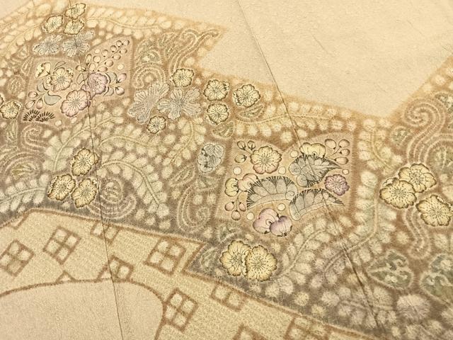 平和屋着物●訪問着 作家物 絞り 辻が花 暈し染め ロング丈 正絹 逸品 AABJ4772fy