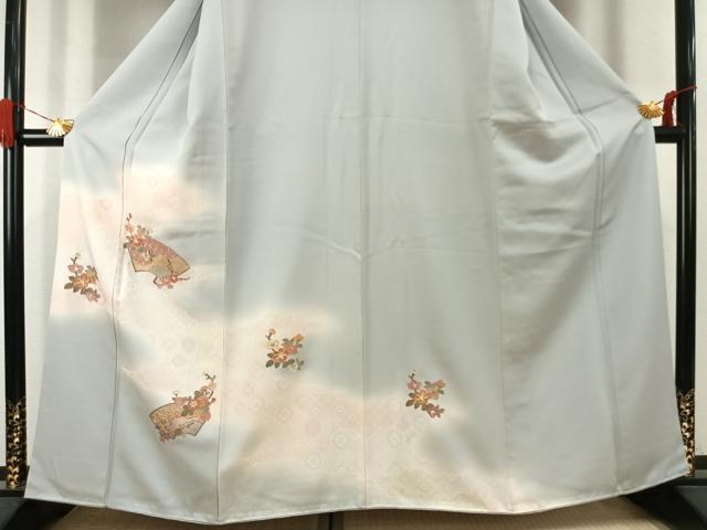 平和屋着物●訪問着 中国三大刺繍 汕頭刺繍 スワトウ刺繍 総刺繍 地紙花文 暈し染め 正絹 逸品 AABJ4785fy