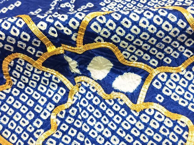 平和屋着物●豪華振袖 駒刺繍 絞り 草花文 正絹 逸品 AABJ4791fy